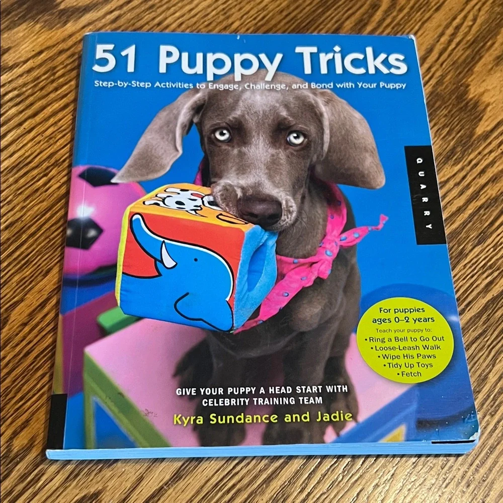 Sundance 51 Puppy Tricks Book - Blue and Pink Cover
